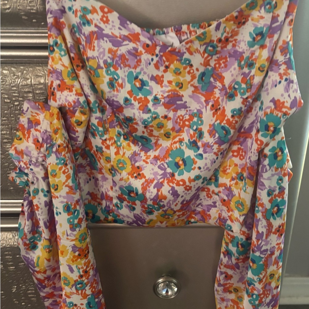 Willow Multicolor Floral Crop Top